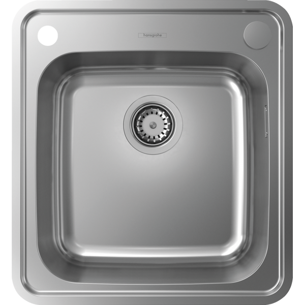 Кухонна мийка Hansgrohe S412-F400 на стільницю 480х520 із сифоном automatic (43335800) Stainless Steel 00053741 фото